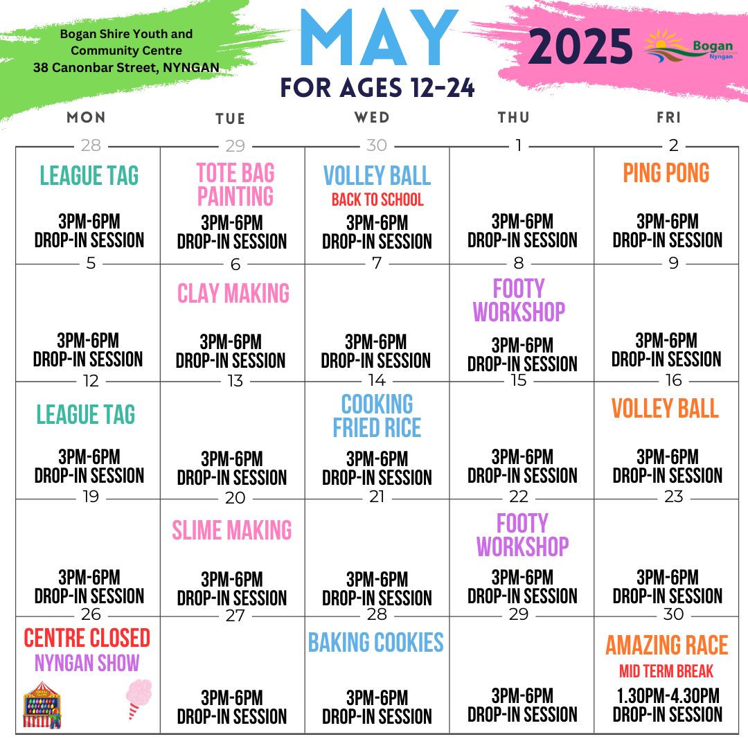 BSYCC May calender